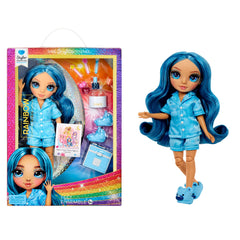Rainbow High Skyler PJ Party doll in colorful pajamas ready for storytelling