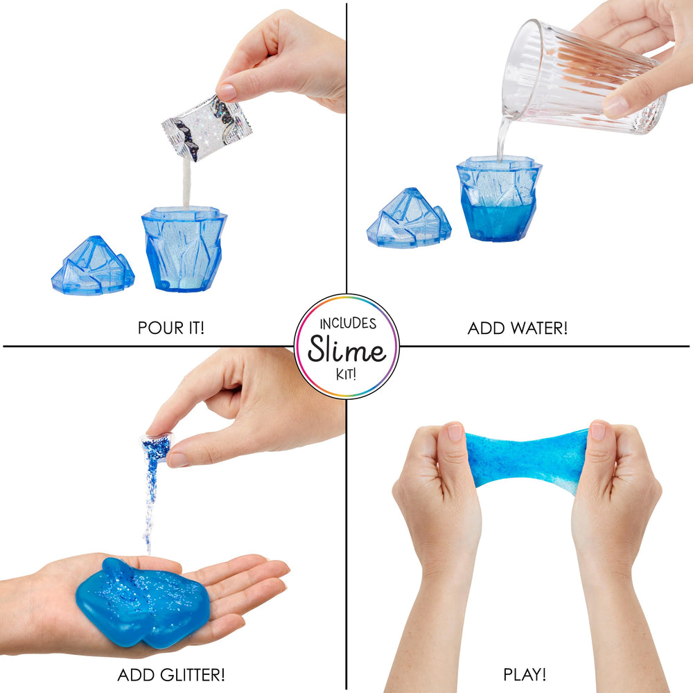 Skyler slime kit with crystal shaker for easy DIY shimmer slime