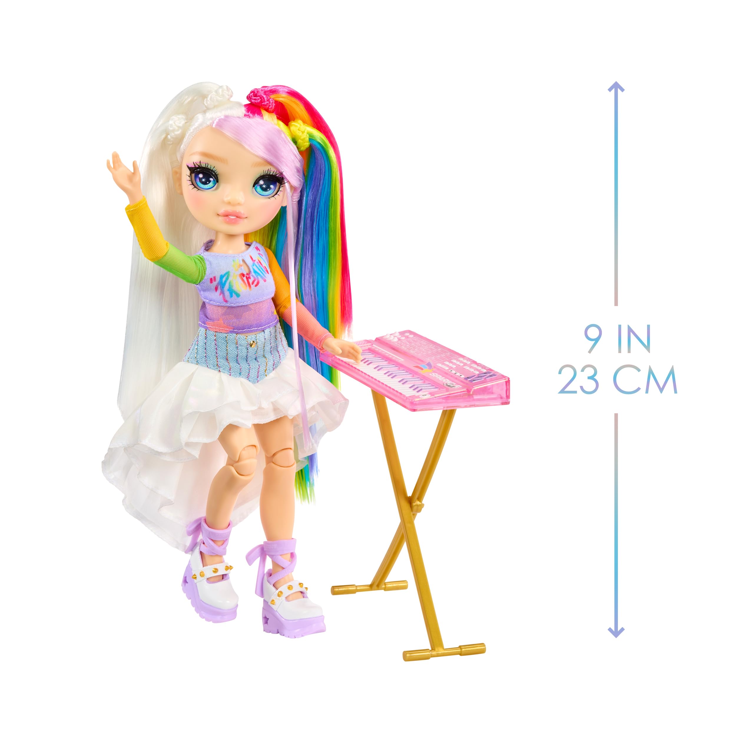 Rainbow High Sunny yellow lead guitar doll fuels creative jam sessions