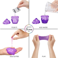 Rainbow High Violet sparkle slime kit ready for DIY slime fun.