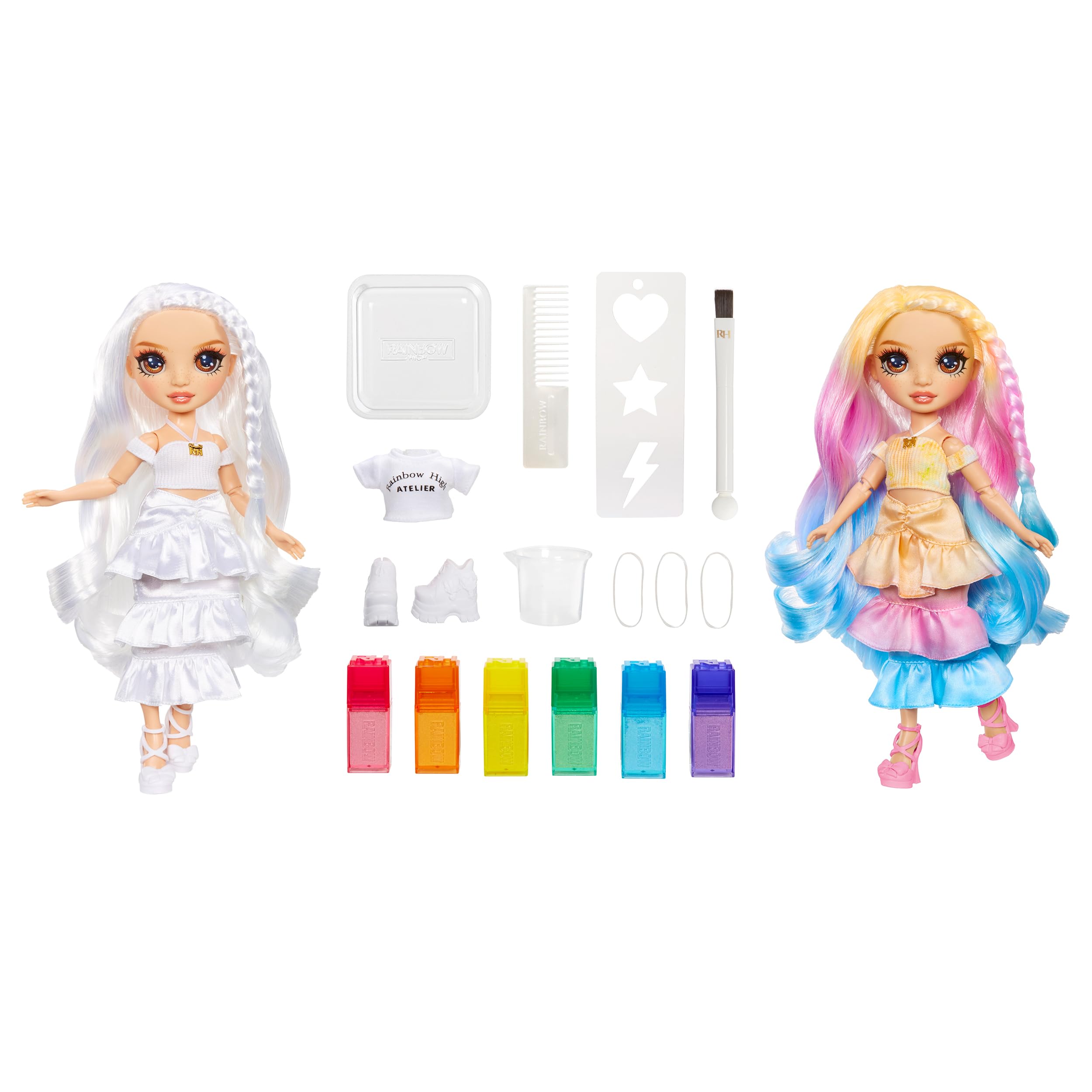 Rainbow High washable watercolors palette with six colors for easy color design.