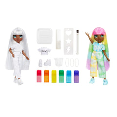 Rainbow High dual-ended sponge enables precise color placement on fabric and hair