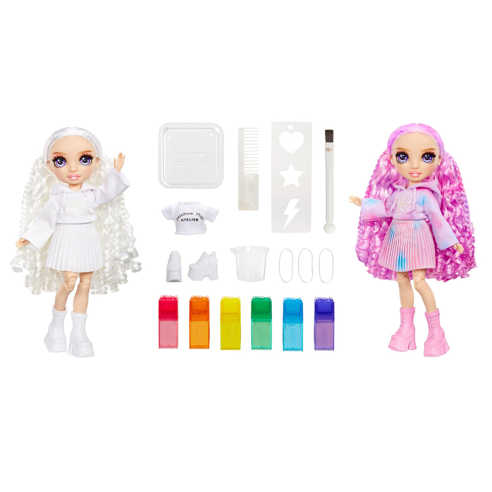 Rainbow High watercolor palette with six colors for vibrant designs.