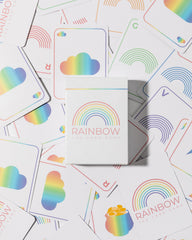 Rainbow The Card Game cloud cards visible during play help manage cards.