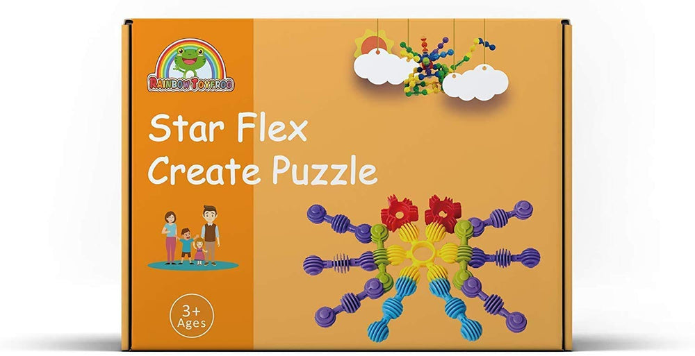 Star Flex pieces close-up showing star shapes and colors for creative building
