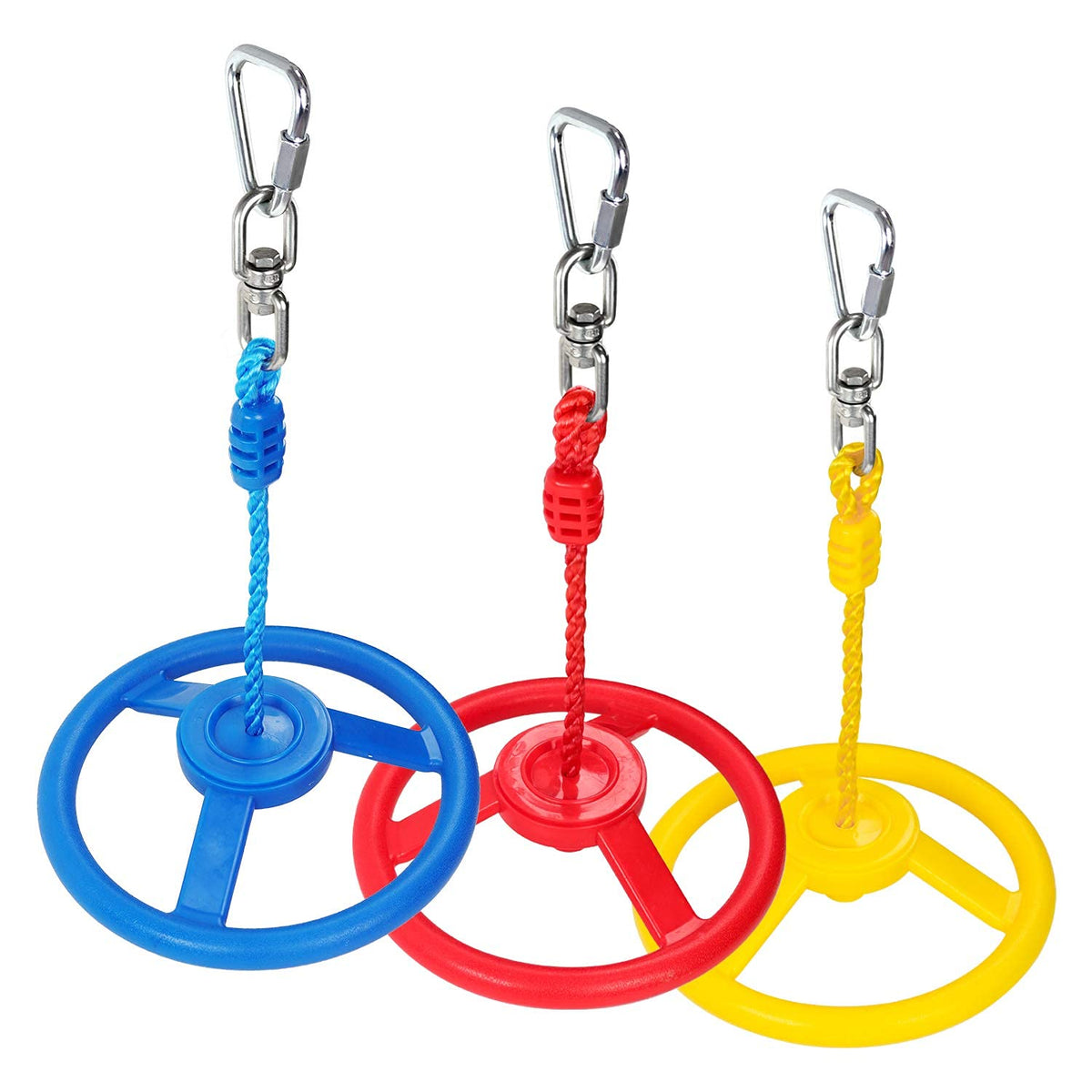 Rainbow Craft ninja monkey wheels offer sturdy obstacle play for backyard fun.