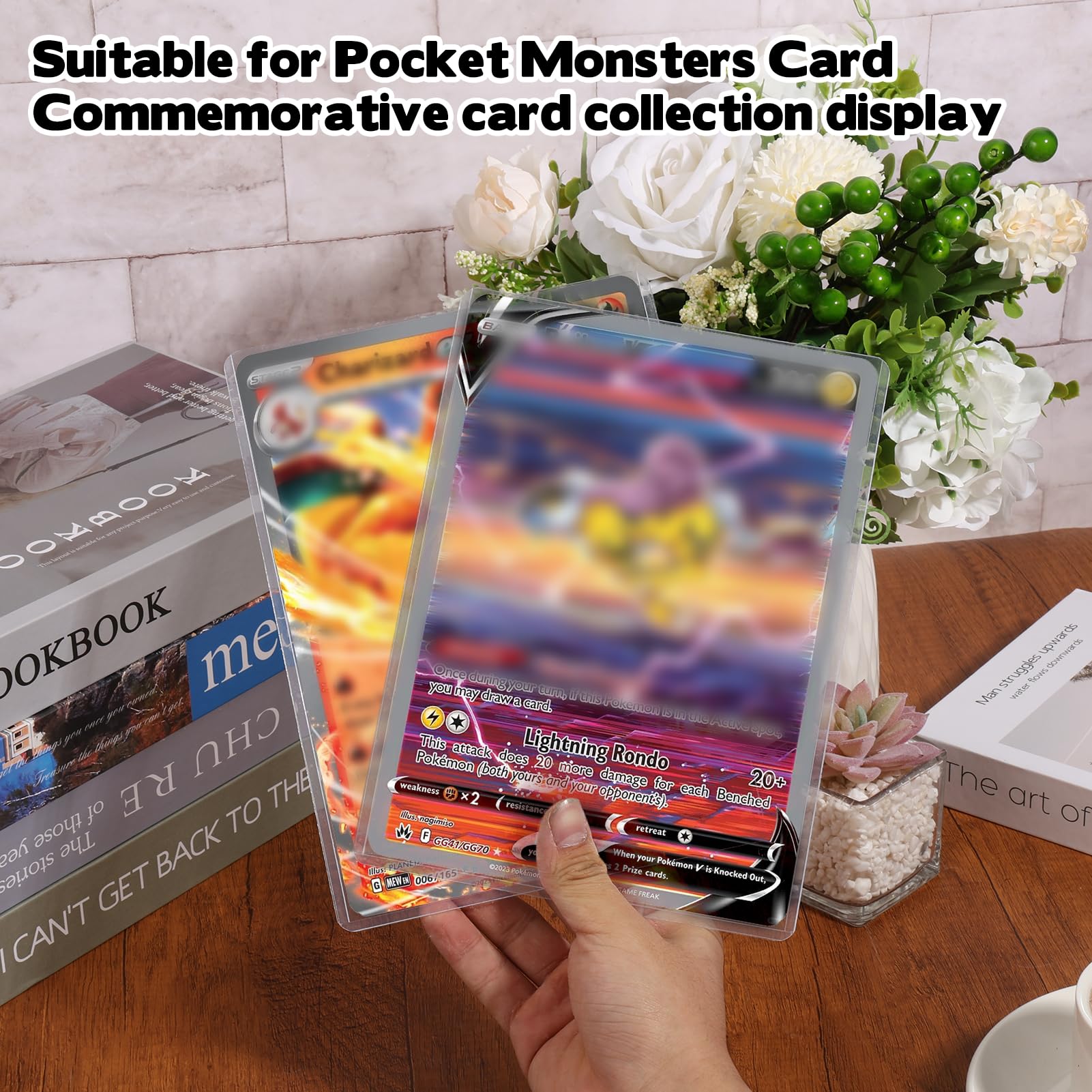Rainmae jumbo card sleeves display ready protection for long-term collection showcasing