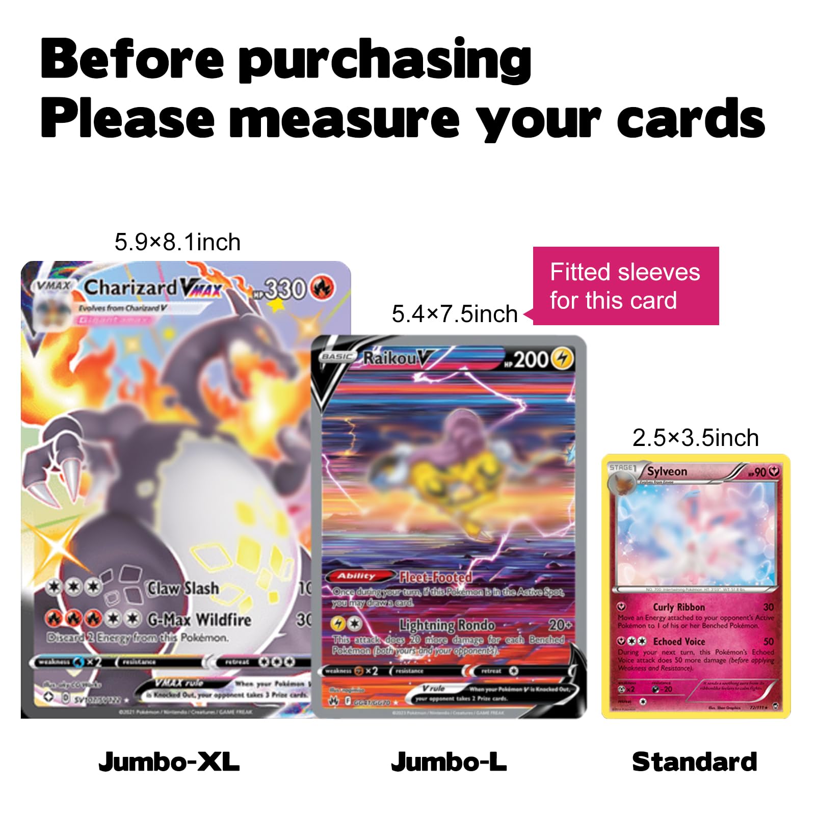 Rainmae jumbo card sleeves protection prevents dust and bending during storage and transport