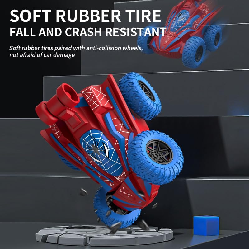 Rakay Spider RC car all-terrain wheels on various surfaces.