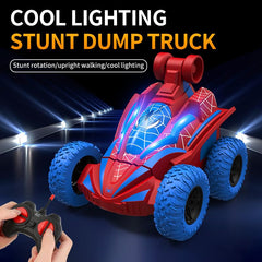 Rakay Spider RC car side profile showing rugged tires for all-terrain grip.