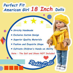 Rakki Dolli 18-inch doll coat set knit hat adds warm style