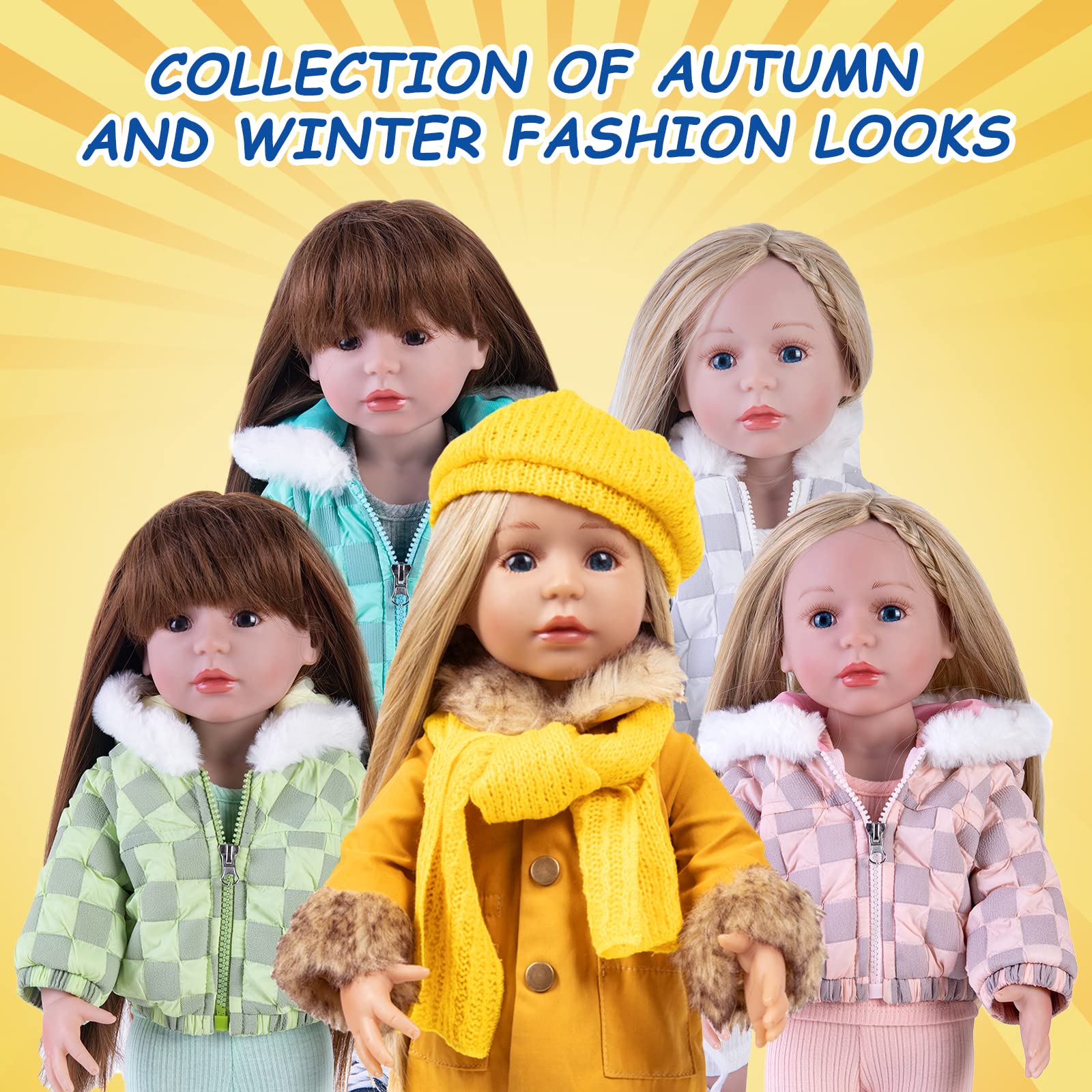 Rakki Dolli 18-inch doll coat set stitching detail shows quality