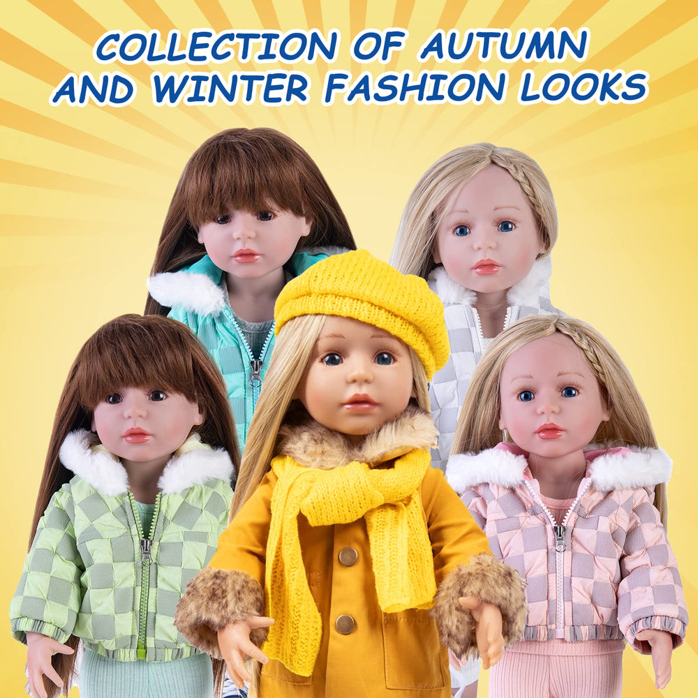 Rakki Dolli 18-inch doll coat set stitching detail shows quality