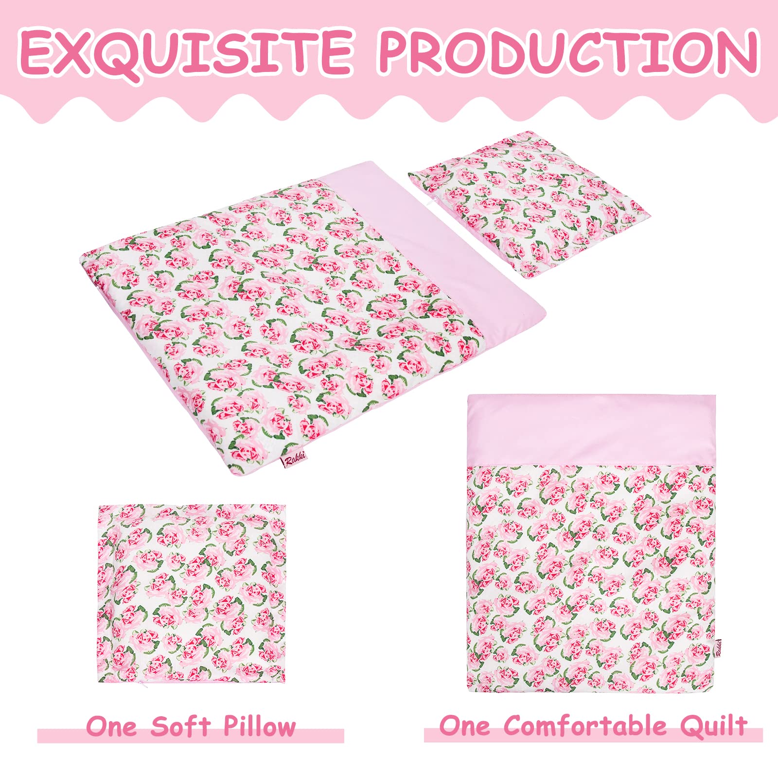 Rakki Dolli doll bedding pillow adds soft comfort for dolls' naps
