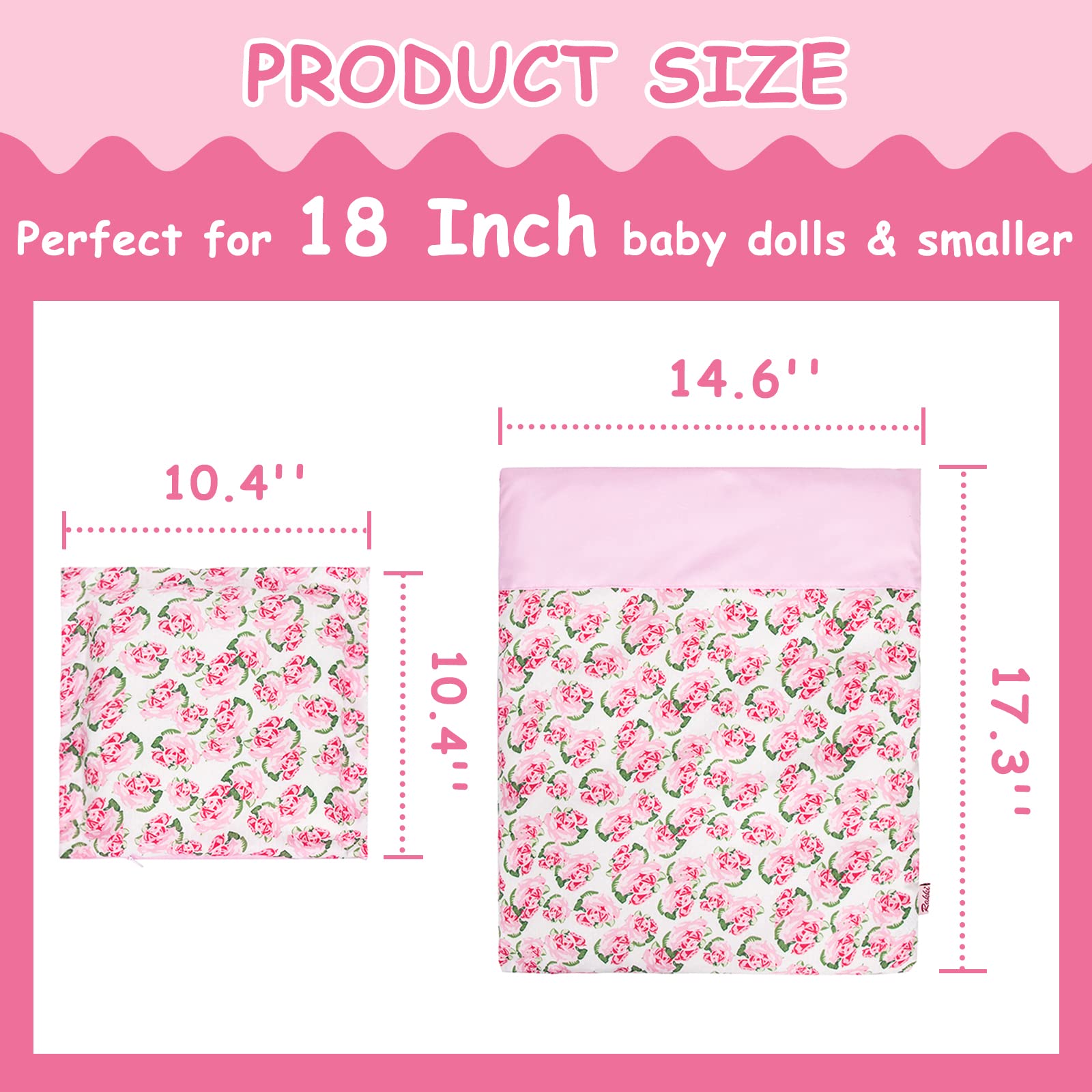 Rakki Dolli doll bedding ensemble designed for safe, child-friendly play