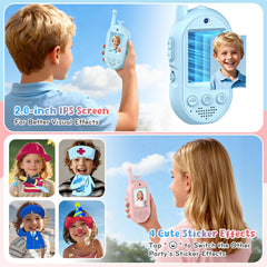 Ralgevu walkie talkies with sticker filters for fun calls.
