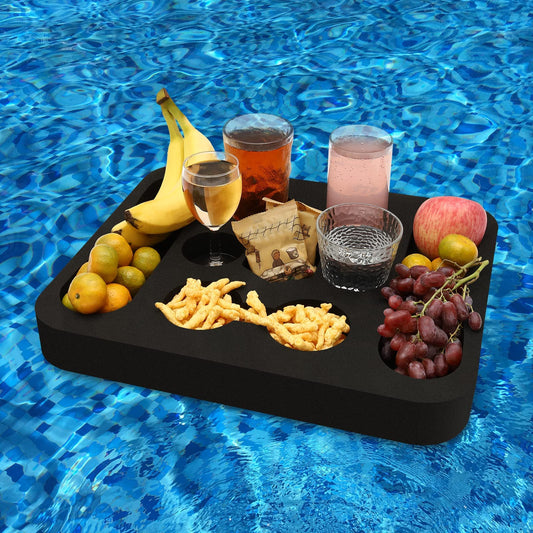 RAMIEYOO floating drink holder on pool surface keeps drinks secure.