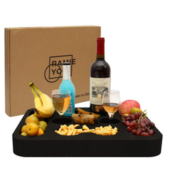 RAMIEYOO tray on lake or beach for easy access and organization.