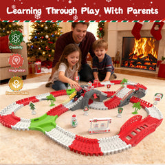 Randhar Christmas Track Toy Set soft red bridge for safe crossings