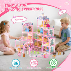 Randhar doll house LED lights illuminate rooms for magical play moments