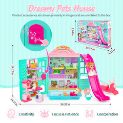 Randhar Dollhouse Playset motor feature enhances interactive pretend play