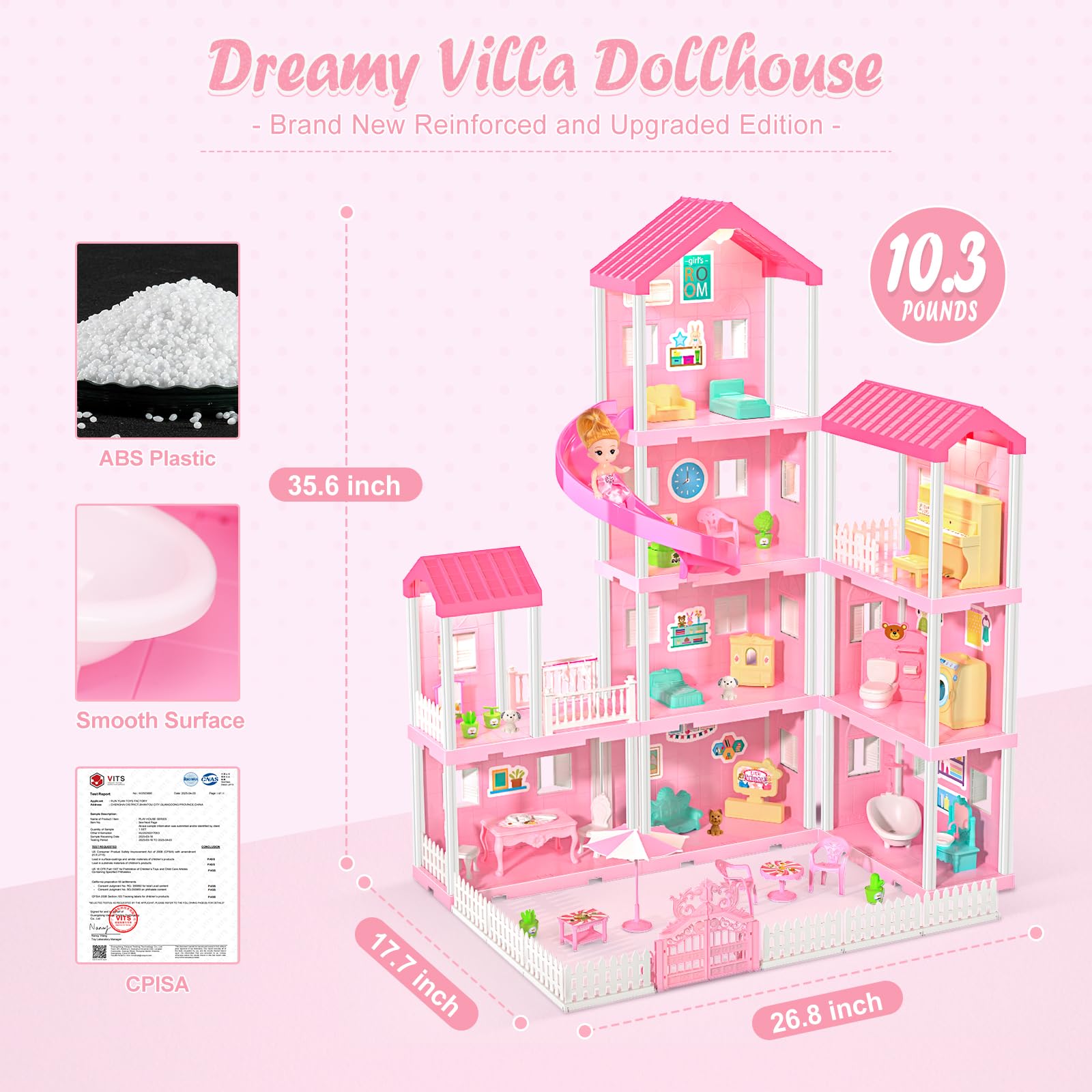 Randhar Dreamy Dollhouse living room scene with seating and TV play