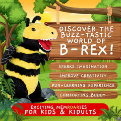 Randimals Bee-T-Rex plush sturdy stitching ensures secure seams.