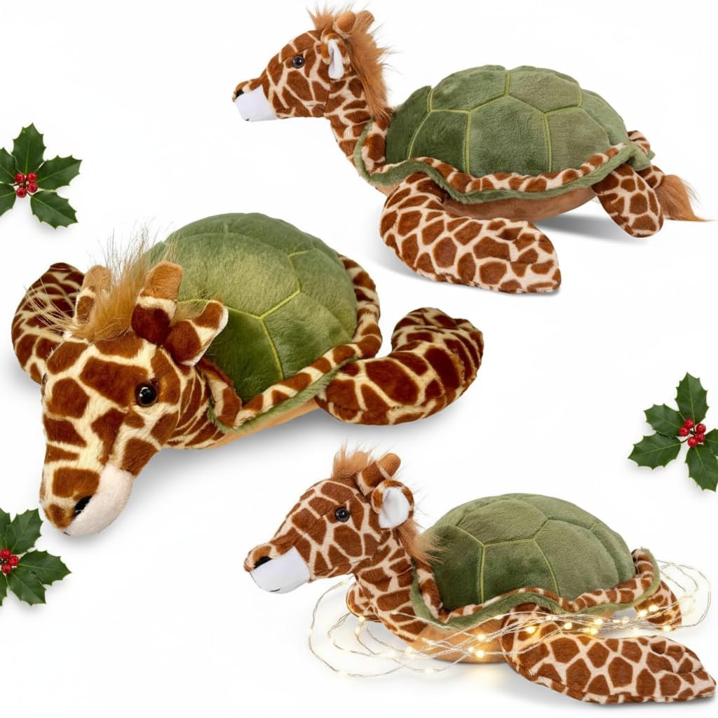 Randimals giraffe-turtle hybrid plush, dreamy cuddle buddy for kids.