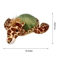 Randimals giraffe-turtle hybrid plush, soft fabrics for comforting hugs.