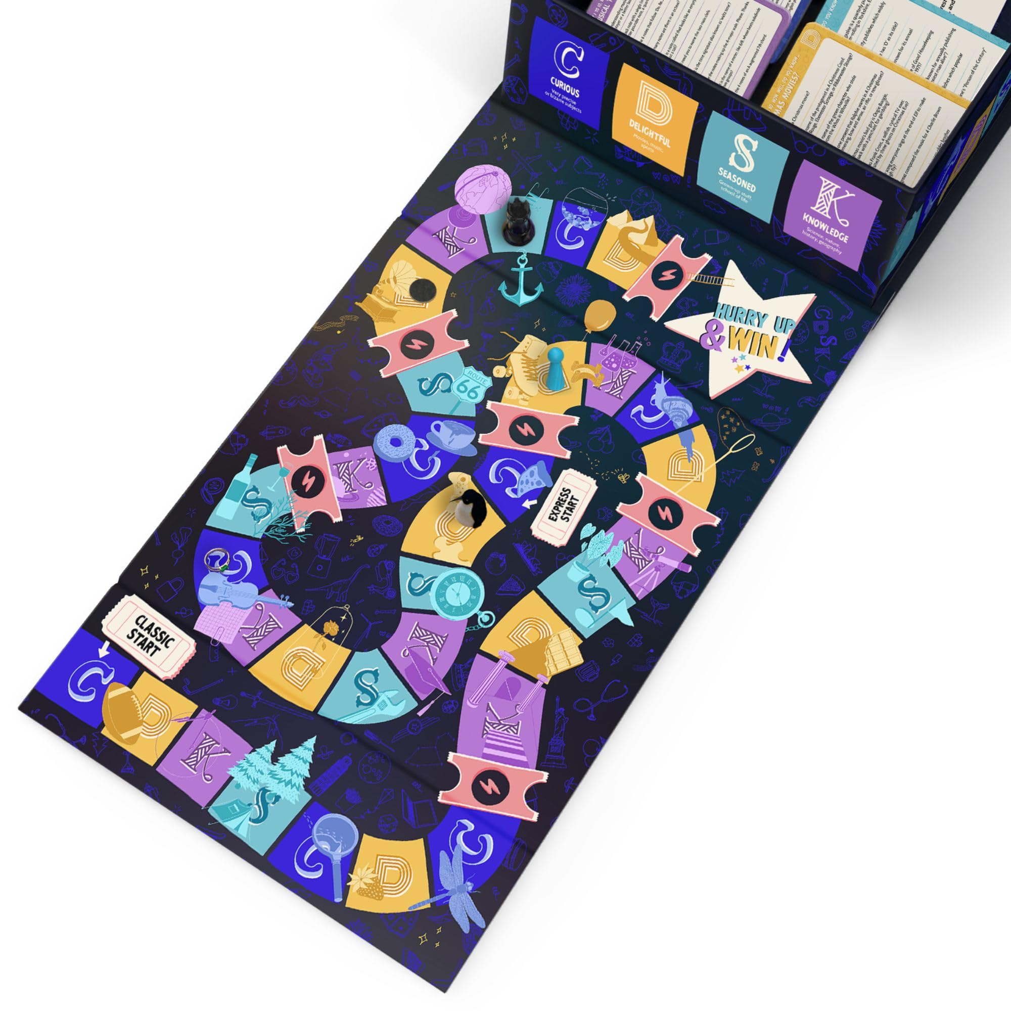 Randolph CDSK category icons on cards for quick topic recognition.