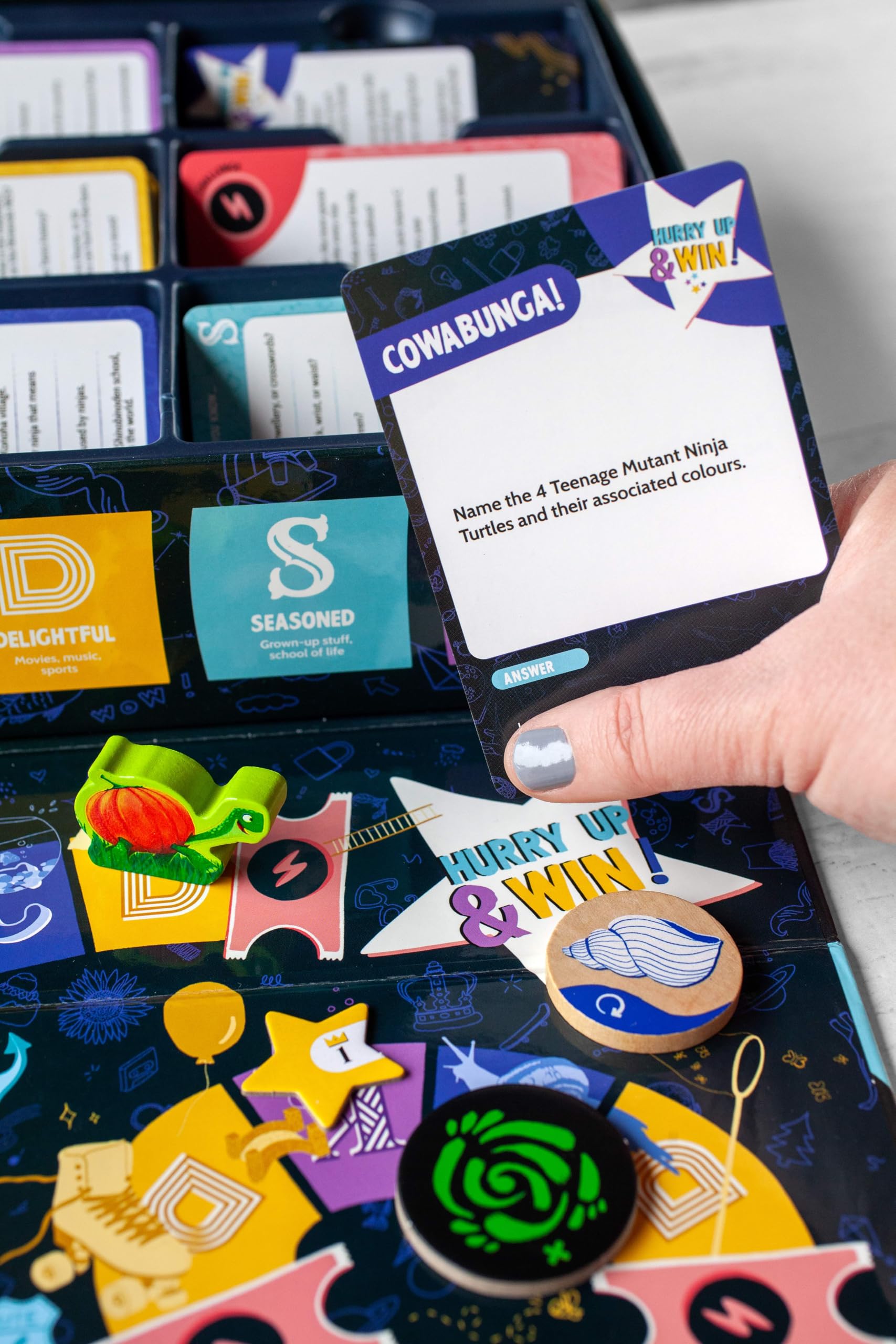 Randolph CDSK question cards displaying diverse prompts for variety.