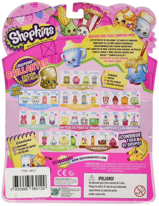 Includes 5 characters and 5 shopping bags for easy Shopkins storage and display.