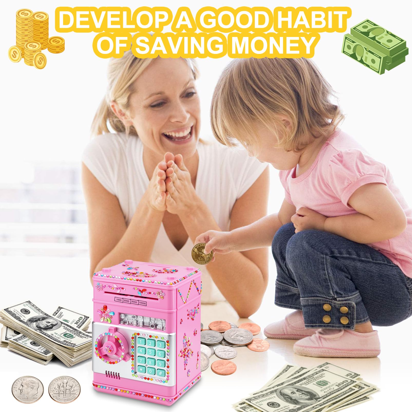 Ranphykx gift-ready piggy bank ideal for birthdays or back-to-school.