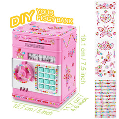 Ranphykx piggy bank battery-powered with LED indicator for easy use.