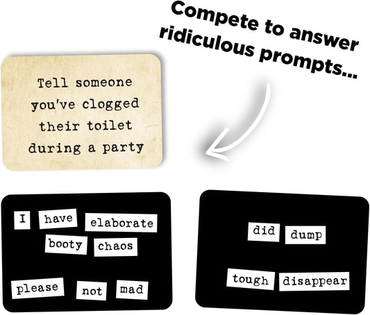 Ransom Notes base game prompt cards spark fast, playful group responses.