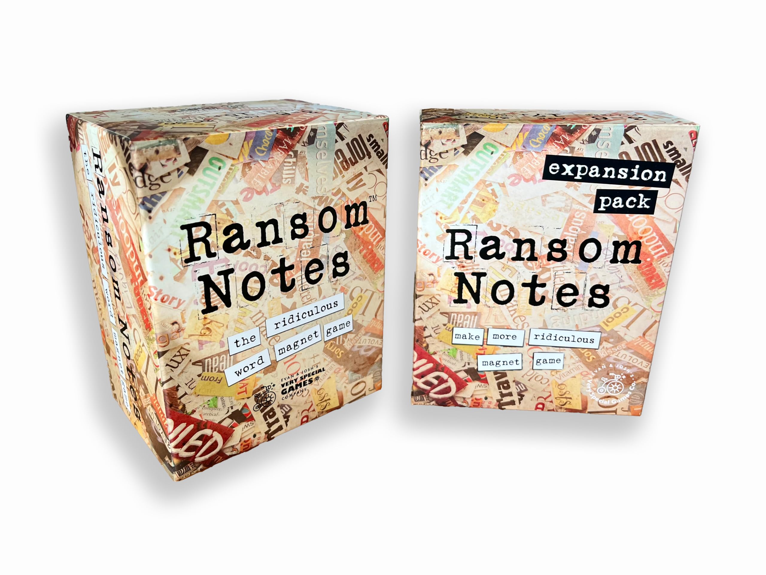Ransom Notes word magnets in a tray inspire quick, hilarious prompts.