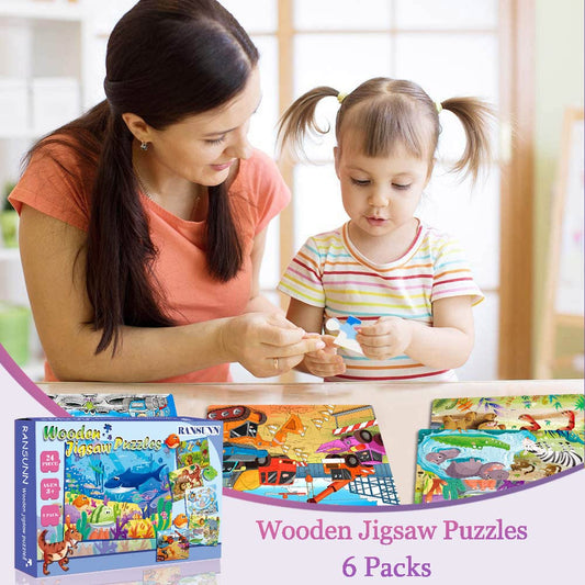 RANSUNN dinosaur puzzle fosters problem solving with a playful prehistoric theme.
