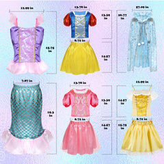 Ranzyfa princess skirt variations offering color and style options