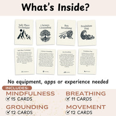 Raptor Studio Somatic Therapy Cards box open showing portable stress relief setup