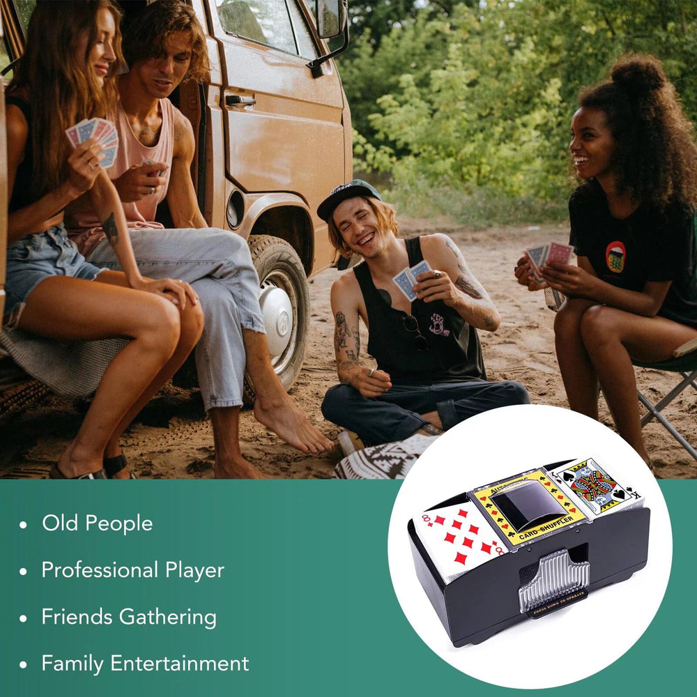 Rareidel portable electric shuffler, compact design for travel or home use