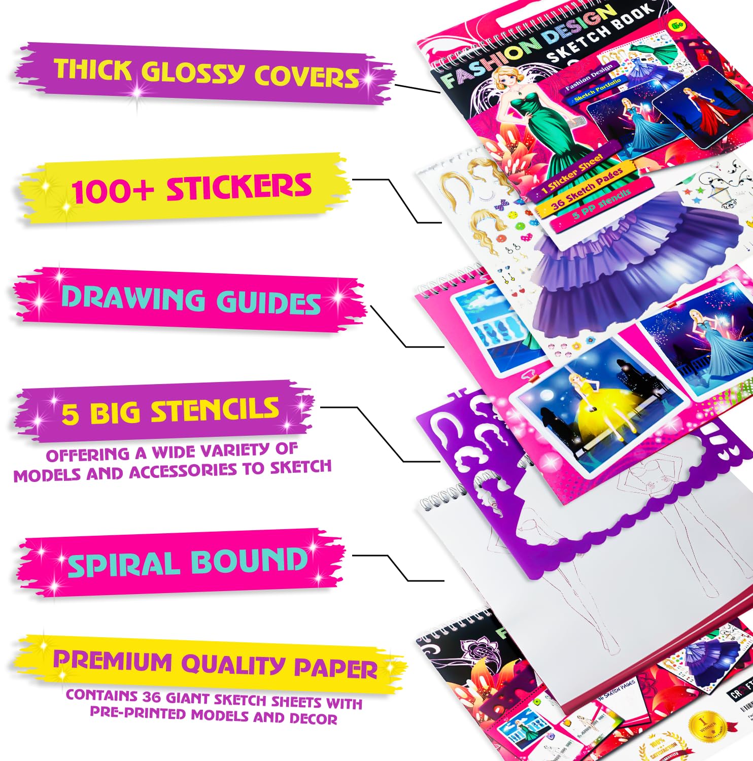 RAREWORT 100 stickers fashion kit for versatile outfit customization