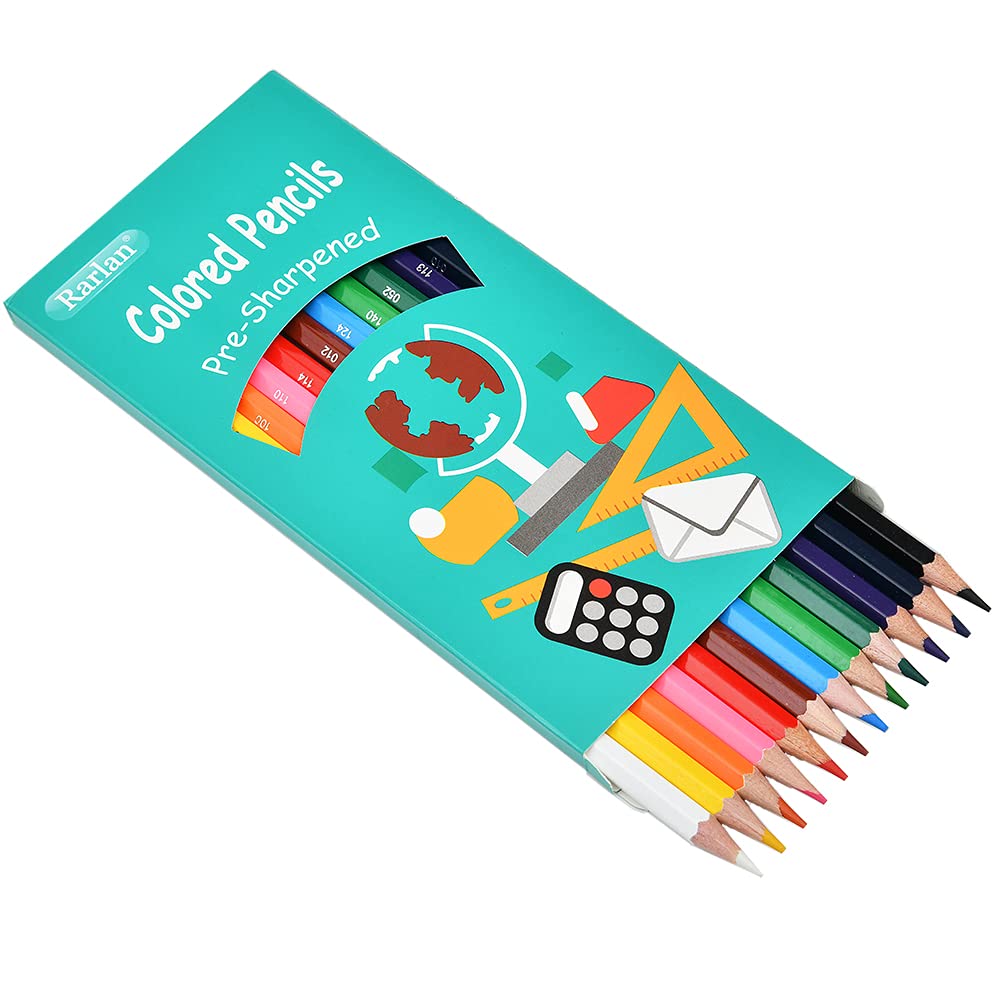 Rarlan color pencils showing 12-color range for kids.