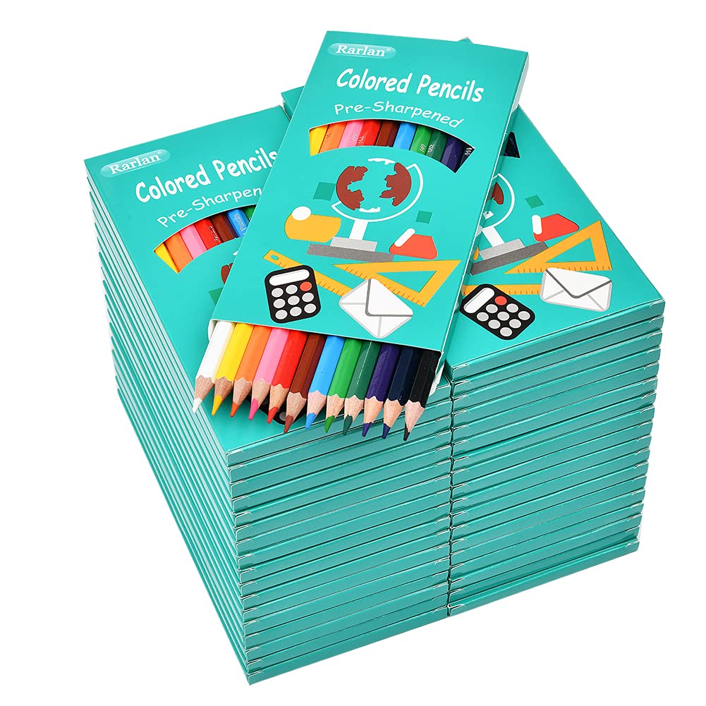 Rarlan bulk colored pencils in 432-count set, ready for classroom use.