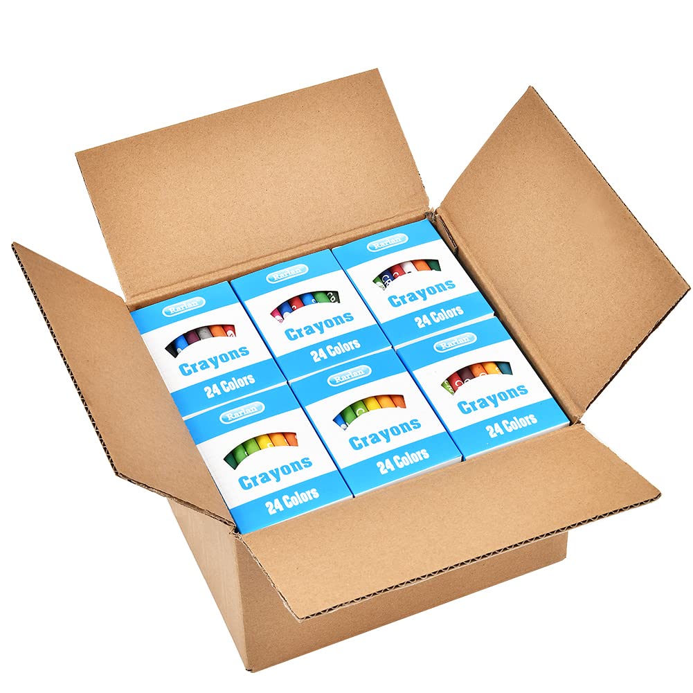 Rarlan Crayons bulk 720-count in 30 boxes for easy classroom distribution.
