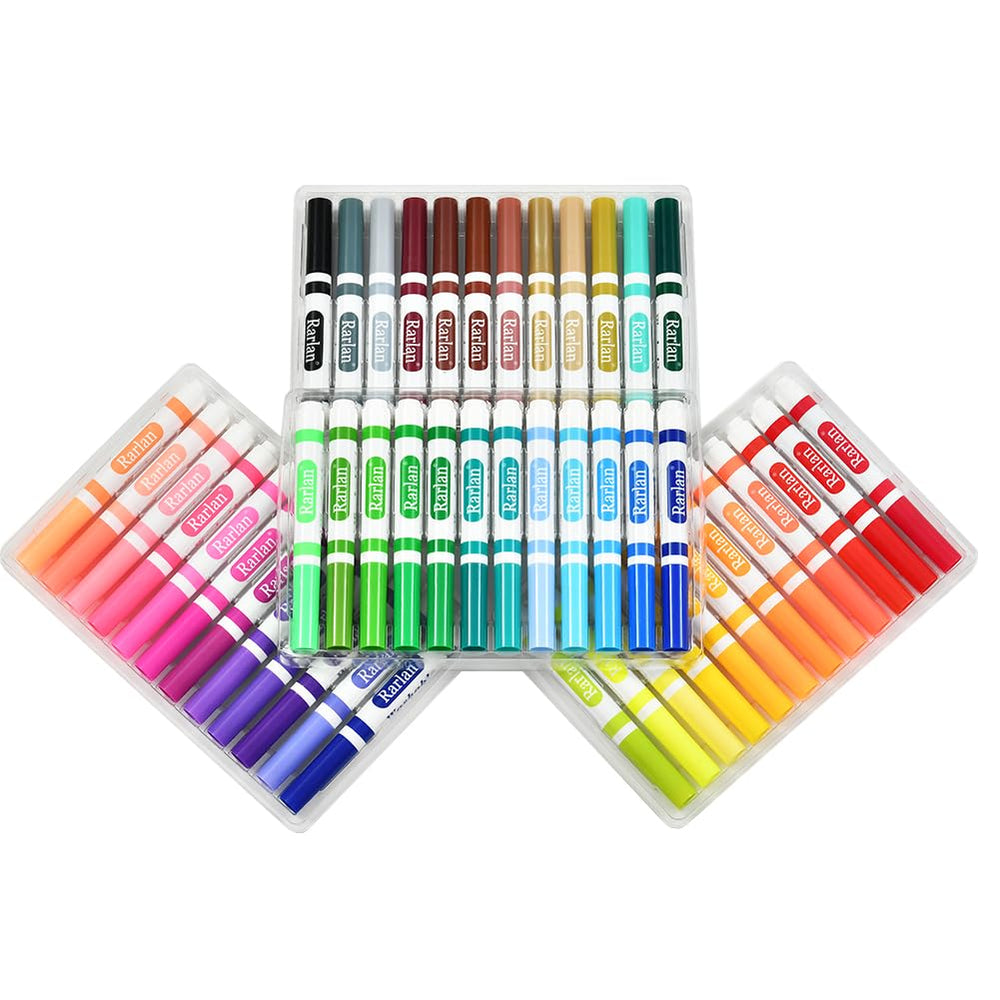 Rarlan markers display broad conical tips for side coloring and fine lines