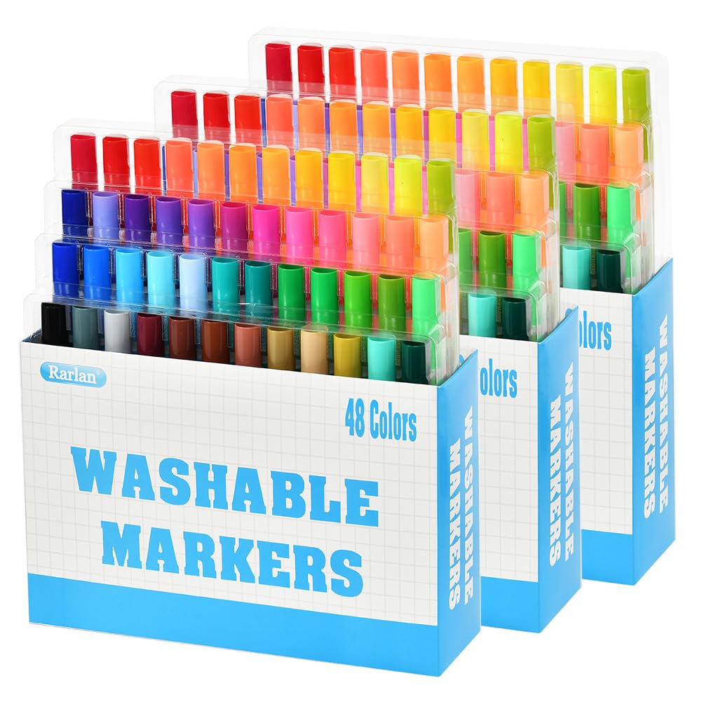 Rarlan markers with three-box bulk pack suitable for group projects and easy replenishment