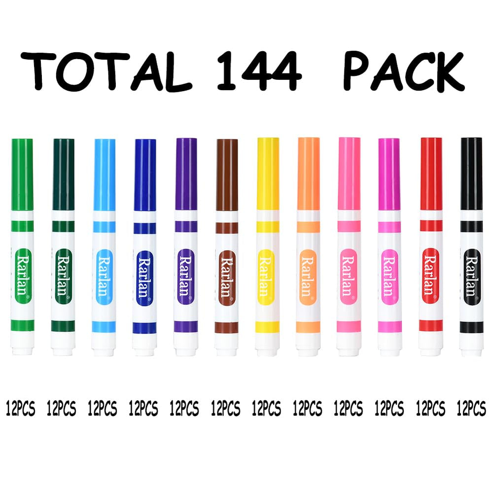 Rarlan color swatches display vibrant hues for classroom art and crafts.