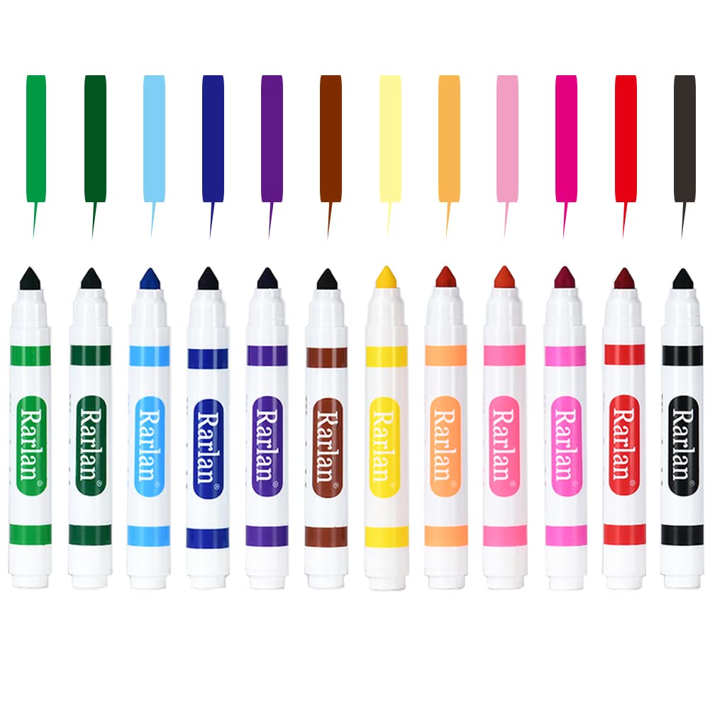 Rarlan markers with conical tips support broad fills and detailed lines.