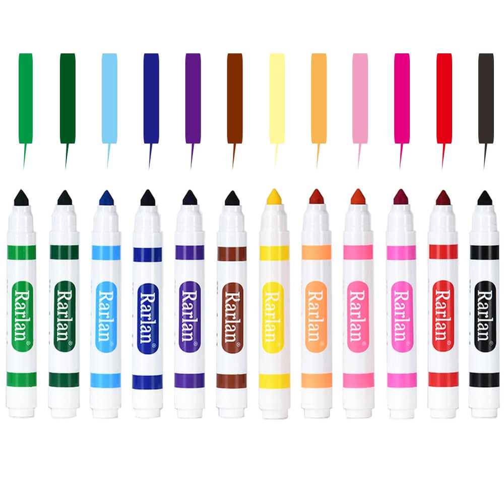 Rarlan markers with conical tips support broad fills and detailed lines.