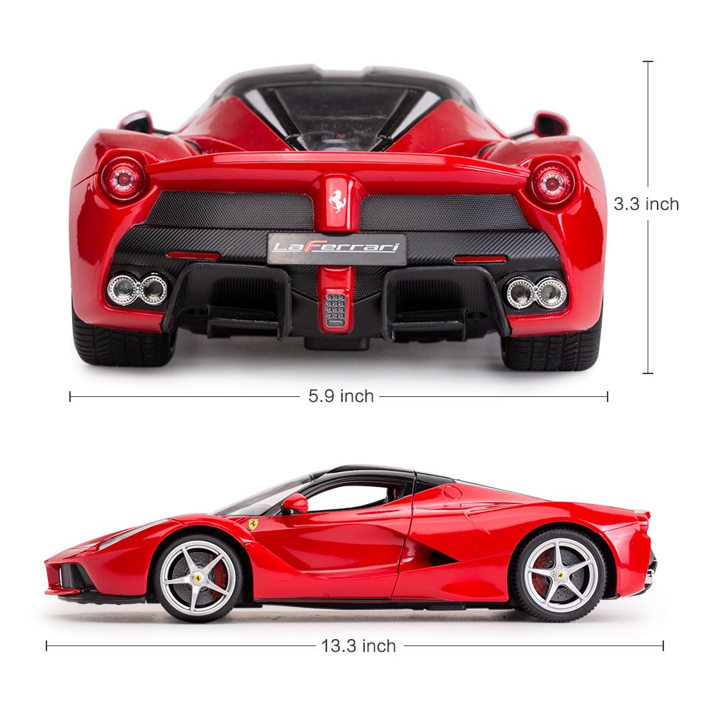 RASTAR Laferrari butterfly doors open manually for dramatic opening during play.